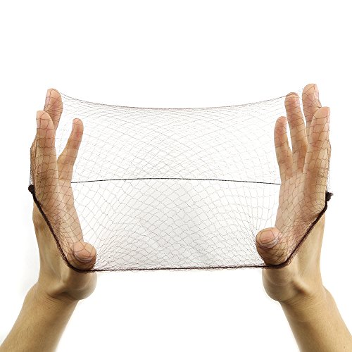 Bignc 40pcs Reusable Invisible Hair Nets Elastic Edge Mesh for Women Bun, 20 Inches 50cm, Brown