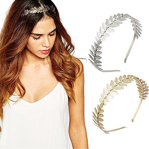 DRESHOW Roman Goddess Leaf Branch Dainty Bridal Hair Crown Head Dress Boho Alice Band