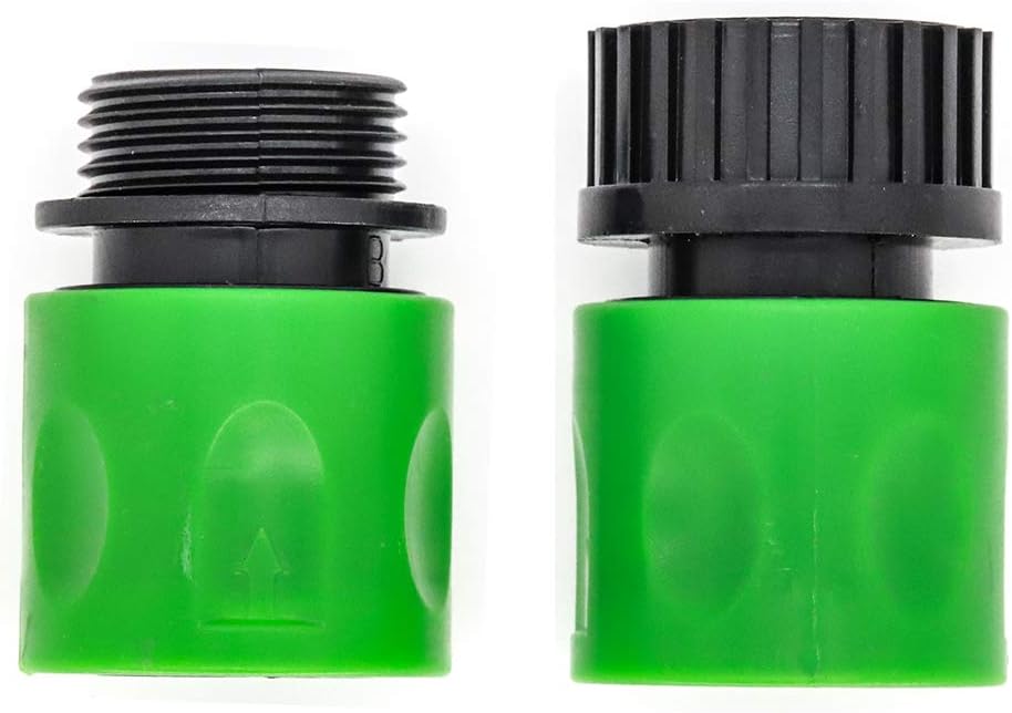 2Pcs Male&Female Quick Connectors for Hose Pipe Fitting 3/4" Plastic Tap Connector