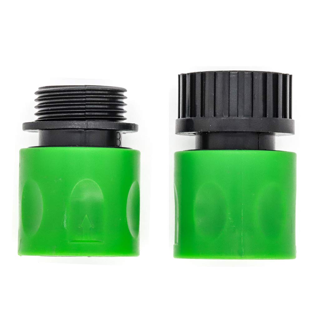 2Pcs Male&Female Quick Connectors for Hose Pipe Fitting 3/4" Plastic Tap Connector