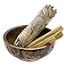 Soapstone Smudge Bowl Kit with 1 California White Sage Smudge Stick and 2 Palo Santo (Standard)