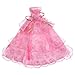 5pcs Barbie Handmade Fashion Wedding Party Gown Dresses for Girl's Birthday Gift Xmas Gift
