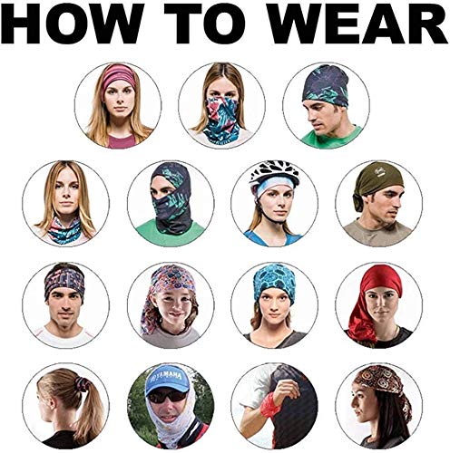 Neck Gaiters for Men and Women Neck Gaiter Scarf Headwear Face Mask Seamless Bandana for Rave Face Bandana Dust Wind UV Sun Protection Headwear Festival Party Riding Hunting Outdoor