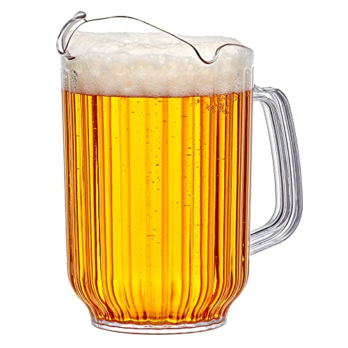 Amazing Abby Unbreakable Plastic Beer Pitcher (60 oz), RestaurantGrade