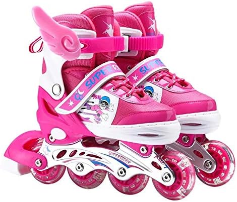 SKATE for Children's Skating Adjustable Breathable Full Set of Flash Inline Roller