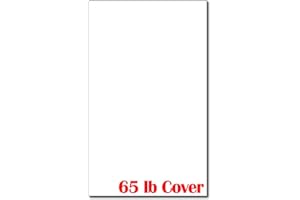 8 1/2" x 14" Bright White Colored Card Stock Legal Size - 50 Sheets Pack - 65lb Cover