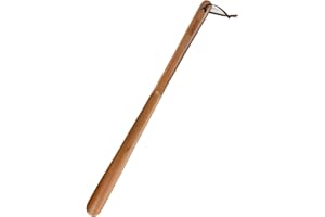 Luxdecor Long Handled Wooden Shoehorns-24in Wooden Long Handle Shoe Horn for Seinors Men Boot Jack Shoe Helper for Women