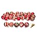 iPEGTOP Delicate Painting & Glittering Shatterproof Christmas Ball Ornaments - 30ct 60mm/2.4