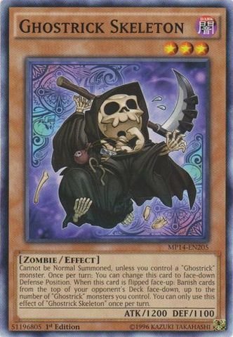 Yu-Gi-Oh! - Ghostrick Skeleton (MP14-EN205) - Mega Pack 2014 - 1st Edition - Common