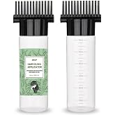 NGUP Hair Oiling Applicator With Comb Root 2 Pack 6 OZ Hair Dye Bottle Plastic Squeeze Bottles Scale for Hair Care Scalp Oil Applicator Hair Oil Dispenser Styling Tool Oiler
