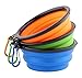 for Dog Premium Collapsible BPA Free Travel Dog Bowl with Carabiner, Set of 3