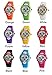 PASNEW Water-proof 100m Dual Time Unisex Child Outdoor Sport Watch Blue