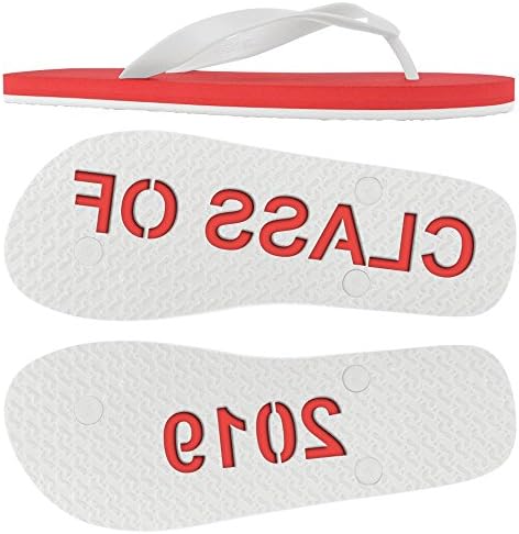 FlipSidez Womens Class Of 2019 sand imprint flip flops