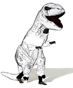 GOPRIME Jurassic T-rex Adult Size Halloween Party Cosplay Fancy Inflatable Costume (Night Walker)