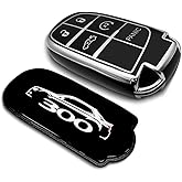 for 300 300C 300S Creative Logo Key Fob Cover Soft TPU Full Protection Key Fob Case Protector Shell (300)