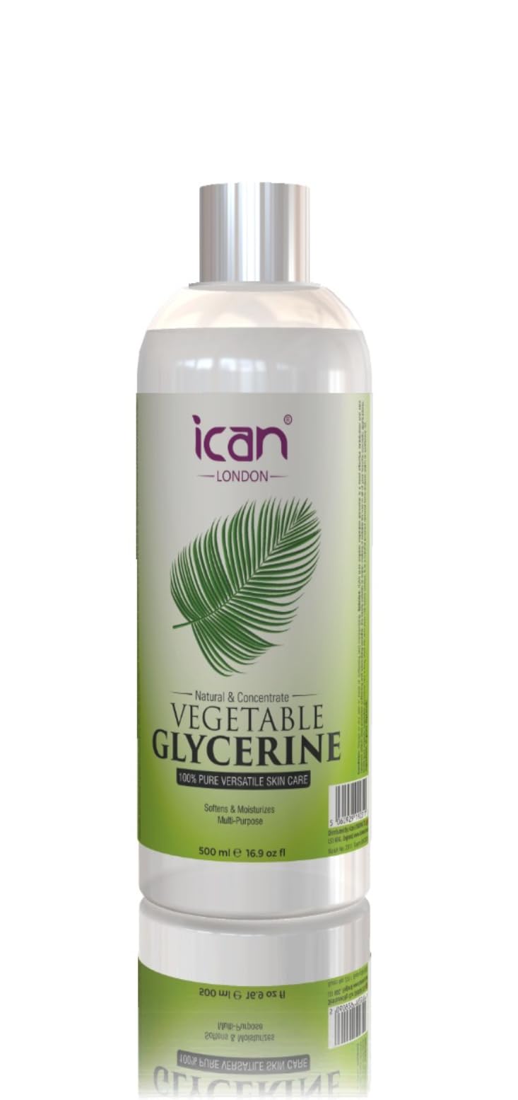 ICAN LONDON 100% Natural & Concentrate Vegetable Glycerine For softens & Moisturizes the skin (500ML)