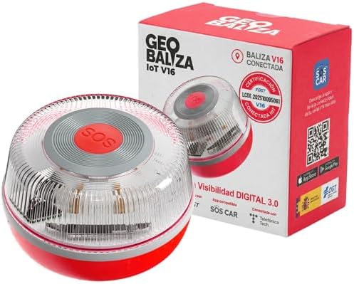 gyrophare led v16 homologué espagne DGT 3.0 Connecté GPS - Balise Lumineuse V16 Voiture - Lumière d’Urgence Homologuée - Balise DGT