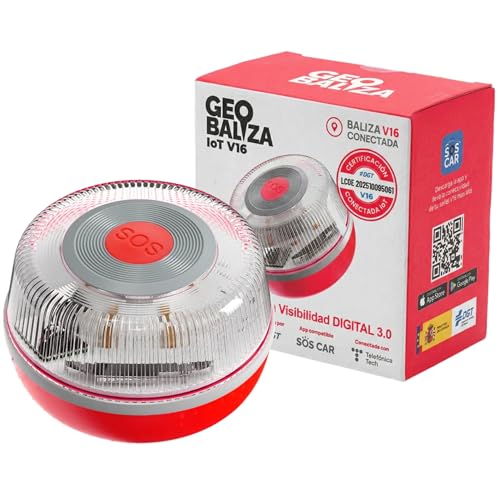 gyrophare led v16 homologué espagne DGT 3.0 Connecté GPS - Balise Lumineuse V16 Voiture - Lumière d’Urgence Homologuée - Balise DGT