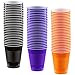 HeroFiber 18 oz Party Cups, 96 Count - Black, Purple, Pumpkin Orange - 32 Each Color