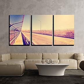 Retro Vintage Stylized Picture of a Highway Old...