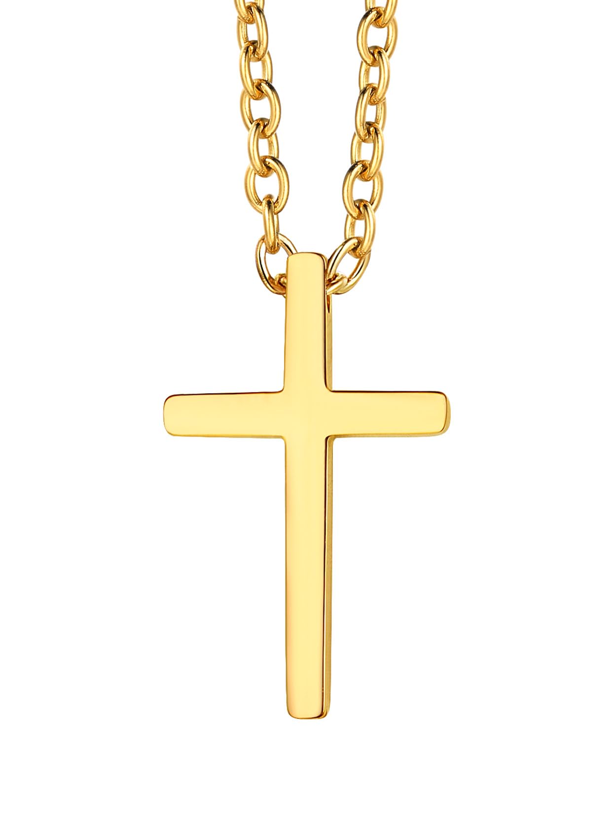 Richsteel Gold Chain Men Necklaces Mens Cross Necklace Pendant Crucifix Christian Neclesses For Women — image 1