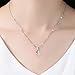 Merdia 925 Sterling Silver Necklace with Beautiful Cubic Zirconia Angel Wing Pendant 18
