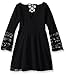 Kensie Girls' Bell Sleeve Knit Skater Dress
