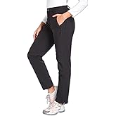 Apotemis Womens Snow Ski Pants Waterproof Fleece Lined Insulated Softshell Warm Pants for Winter Hiking Outdoor