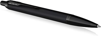 Parker IM Ballpoint Pen Matte Black with Black Trim Medium Point Blue Ink
