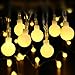 LUCKLED Battery Powered Dimmable Globe String Lights, 17.4 ft 50 LED Decorative Christmas Lights for Home, Garden, Patio, Lawn, Party and Holiday Decorations (Warm White)