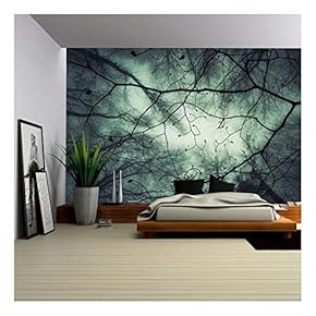 Abstract Magical Forest - Removable Wall Mural | Self-Adhesive Large Wallpaper - 66x96 inches