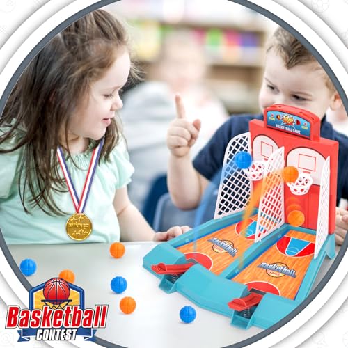 LovesTown Tabletop Basketball Game, Basketball Shooting Game Arcade Desktop Basketball Game for Adults Office Stress Relief Boys Girls Gift