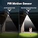 A-ZONE Solar Motion Sensor Light Outdoor - 800Lumens 8 LED Spotlight 5-Watt Solar Lights Outdoor IP66 Waterproof, Wireless Solar Flood Light for Porch Garden Patio Driveway Pathway,Aluminum(Black)