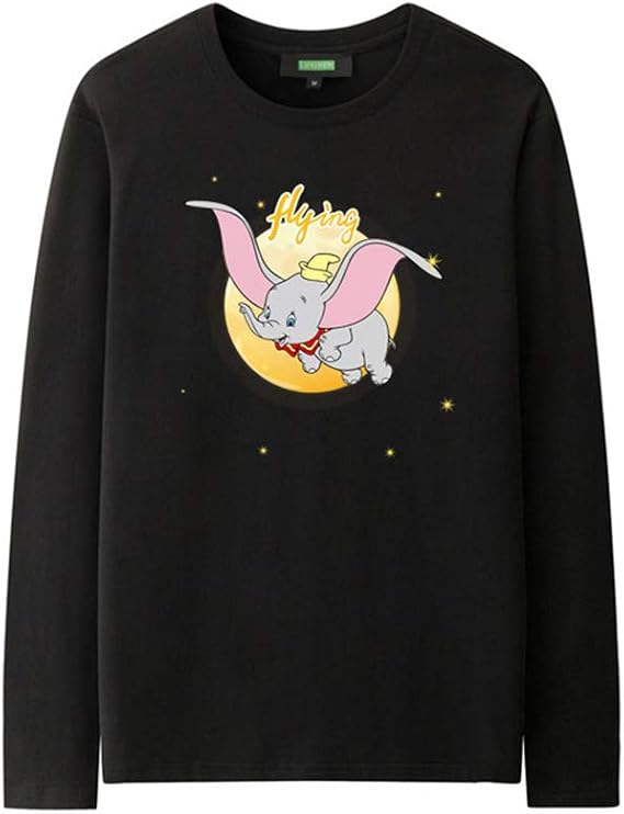 Amazon Dumbo ダンボ Flying Elephant メンズ レディース ロングスリーブ Tシャツ 長袖 シャツ Tシャツ カットソー 通販