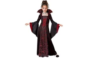 iTVTi Vampire Costume for Girls Kid Halloween Carnival Fancy Black Dress for Cosplay