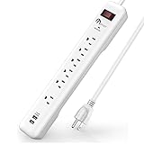 ON Smart 6 AC Outlets Surge Protector 2 USB Power