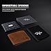 2 ID Window RFID Wallet for Men, Bifold Top Flip, Extra Capacity Travel Wallet (Brown - Distressed Leather, Medium)