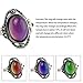 Tinksky Gypsy Boho Adjustable Oval Changing Mood Ring Finger Ring