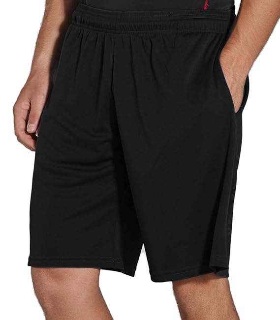 KomPrexx Sporthose Herren Kurz mit Taschen - Schnell Trocknend - Fitness Sport Shorts mit Kordelzug Kurze Trainingshose
