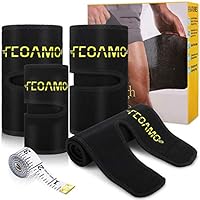 FEOAMO 4 Pack Arm and Thigh Trimmers Sauna Sweat Bands Wraps Arm Trimmers Sleeves Leg for Women Weight Loss, Improve Sweating & Circulation