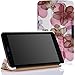 MoKo LG G Pad 7.0 Case - Slim Lightweight Smart Shell Stand Cover Case with Auto Wake / Sleep for LG G Pad V400 / V410 (LTE) / VK410 / UK410 / LK430 (G Pad F7.0) 7-Inch Tablet, Floral PURPLE