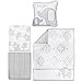 Wendy Bellissimo 4pc Nursery Bedding Baby Crib Bedding Set (Grey Elephant)
