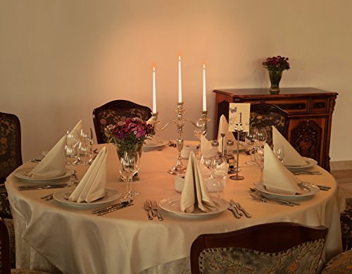 image for Ner Mitzvah 100 Pack Tall Taper Candles - 10 Inch Woolwhite Dripless, 