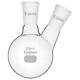 FunChem Glass Round Bottom Flask 24/40, 2 Neck