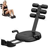 Auto Rebound Ab Crunch Machine, Foldable Sit Up Trainer with 3 Resistance Levels, Foam Roller &amp; Handle, 330 Lbs Capacity Core Workout Equipment for Home &amp; Office