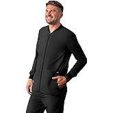 Adar Addition Scrubs for Men - Zippered Bomber Scrub Jacket
