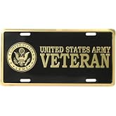 US Army Veteran 7x13 Decorative Display Plate for Home Wall or Vehicle Interior Accent Non Functional Novelty Accessory
