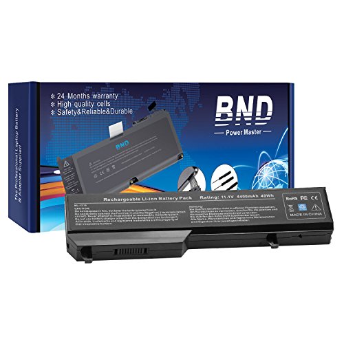 BND Laptop Battery for Dell Vostro 1520 1510 2510 1310 1320, fits P/N T116C T114C 312-0922 N956C K738H - 12 Months Warranty [4400mAh/48Wh 6-Cell]