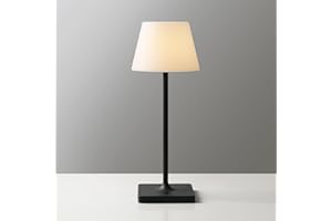 WEILAILUX Outdoor Battery Operated Table Lamp Waterproof, 4000mAh Cordless Table Lamp Rechargeable, Touch Dimmable Desk Lamp, LED Night Light for Patio Camping Restaurant Home, H15in, Black