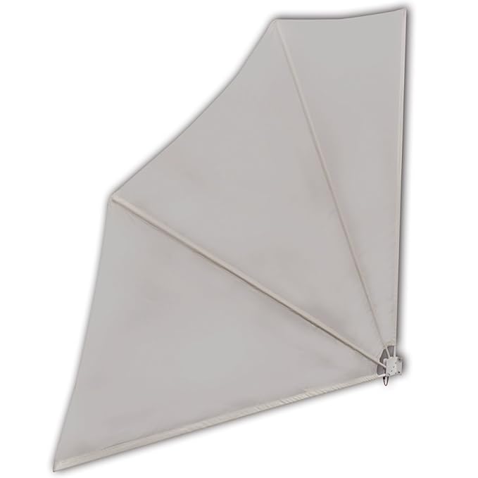 Anself Balkonfächer Sichtschutz Windschutz für Balkone140 x 140 cm creme-weiß